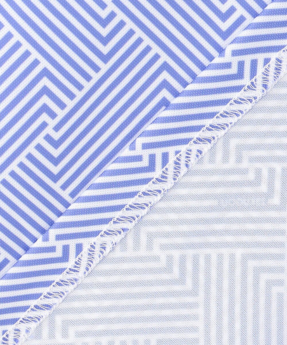 23区GOLF 【MEN】「HYGRA」幾何柄清涼ポロシャツ 