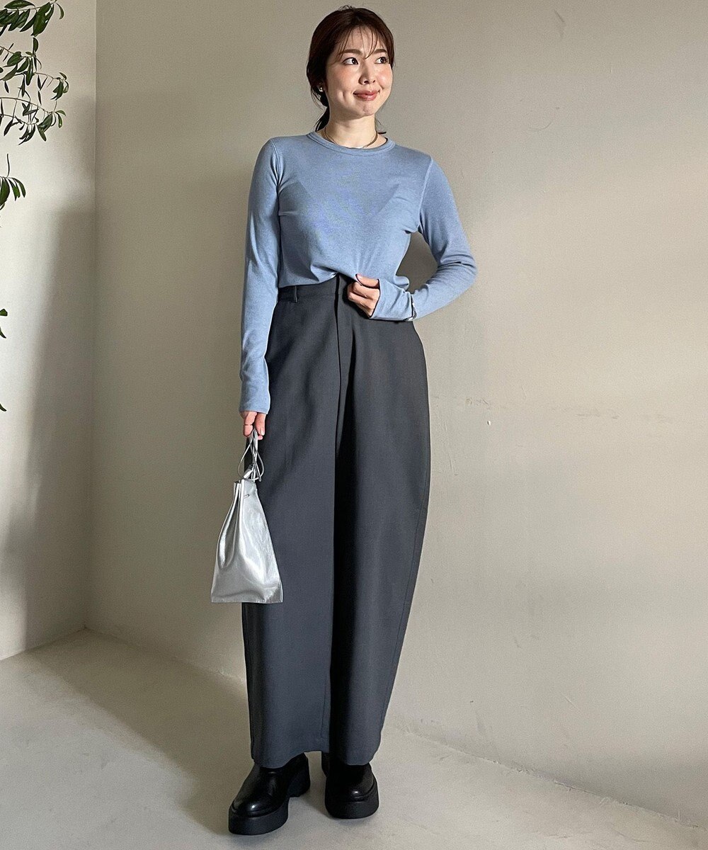 UNFILO コットンカシミヤ クルーネックカットソー 