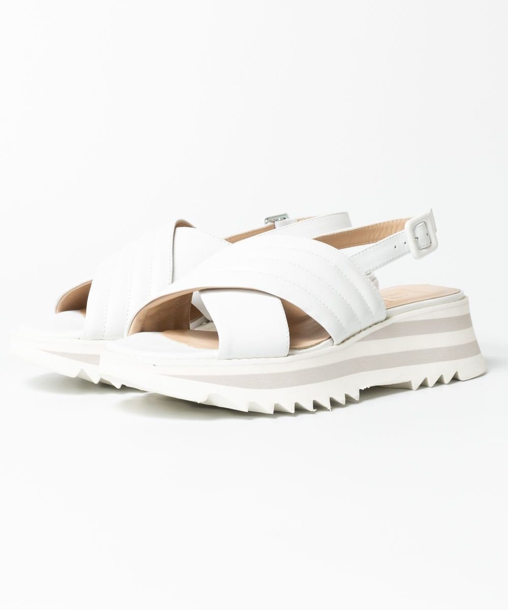 BONTRE 【LucaGrossi/ルカグロッシ】厚底クロスベルトストラップサンダル 