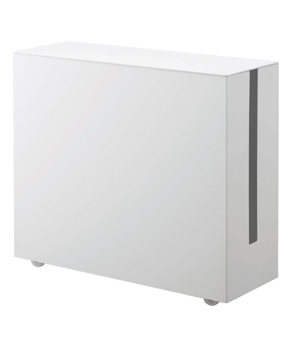 tower キャスター付きケーブル収納ラック タワー ホワイト 