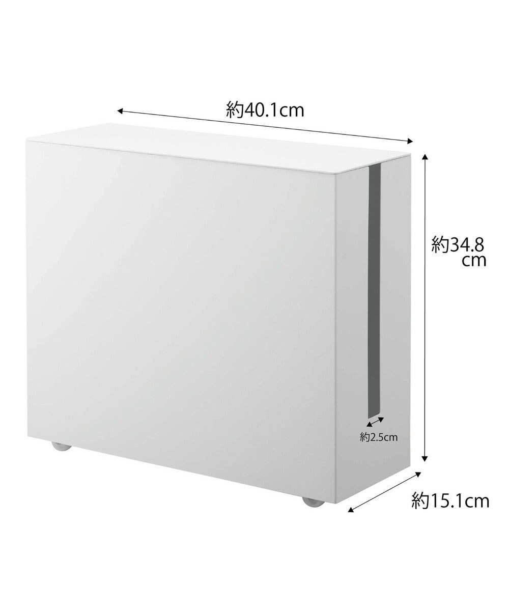 tower キャスター付きケーブル収納ラック タワー ホワイト 