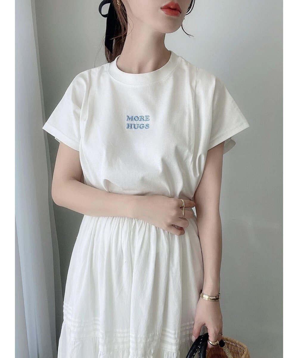 Green Parks ワンポイント刺繍タックＴシャツ 