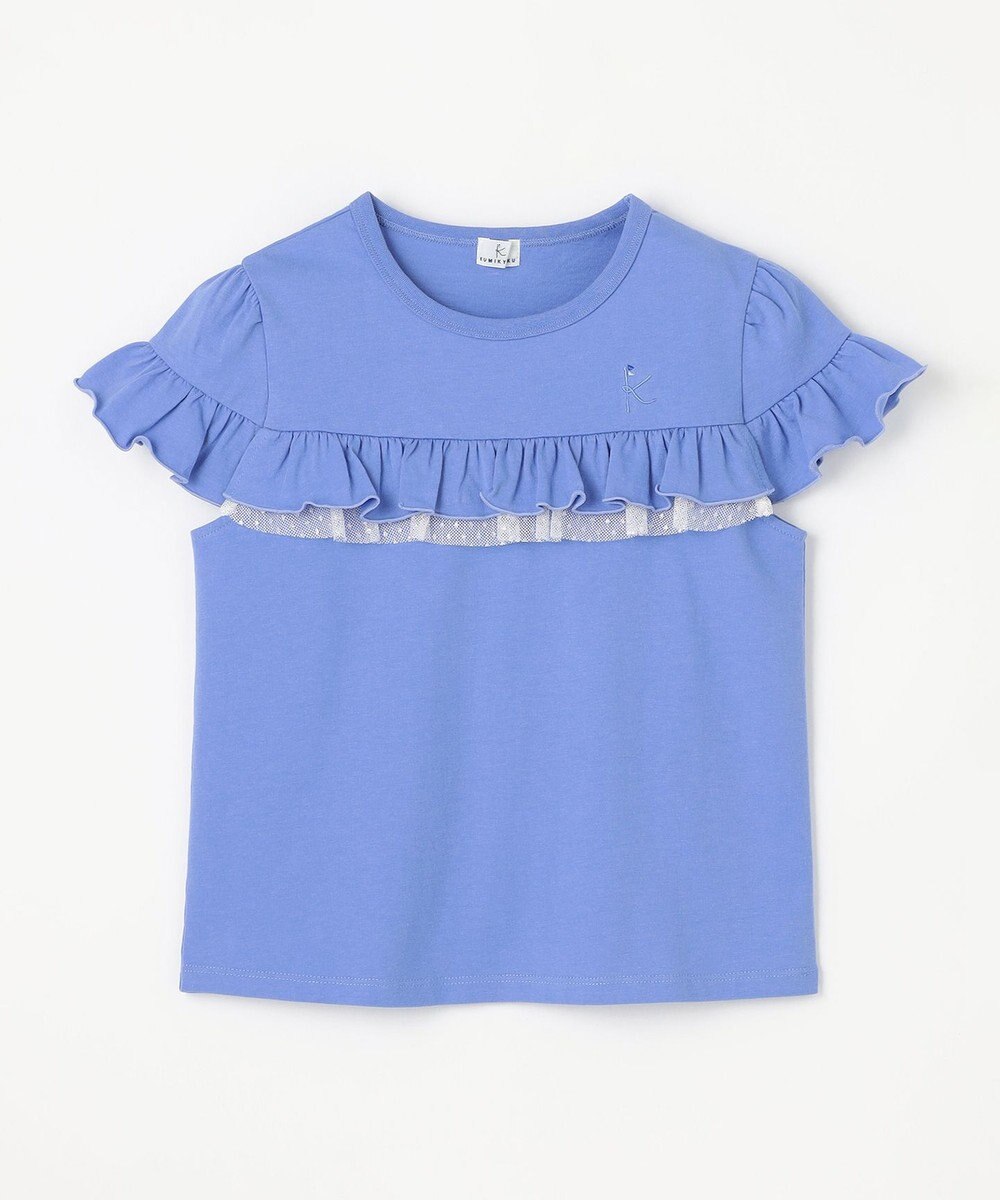 組曲 KIDS 【UVケア】【110-140㎝】フレアラッフル Tシャツ 