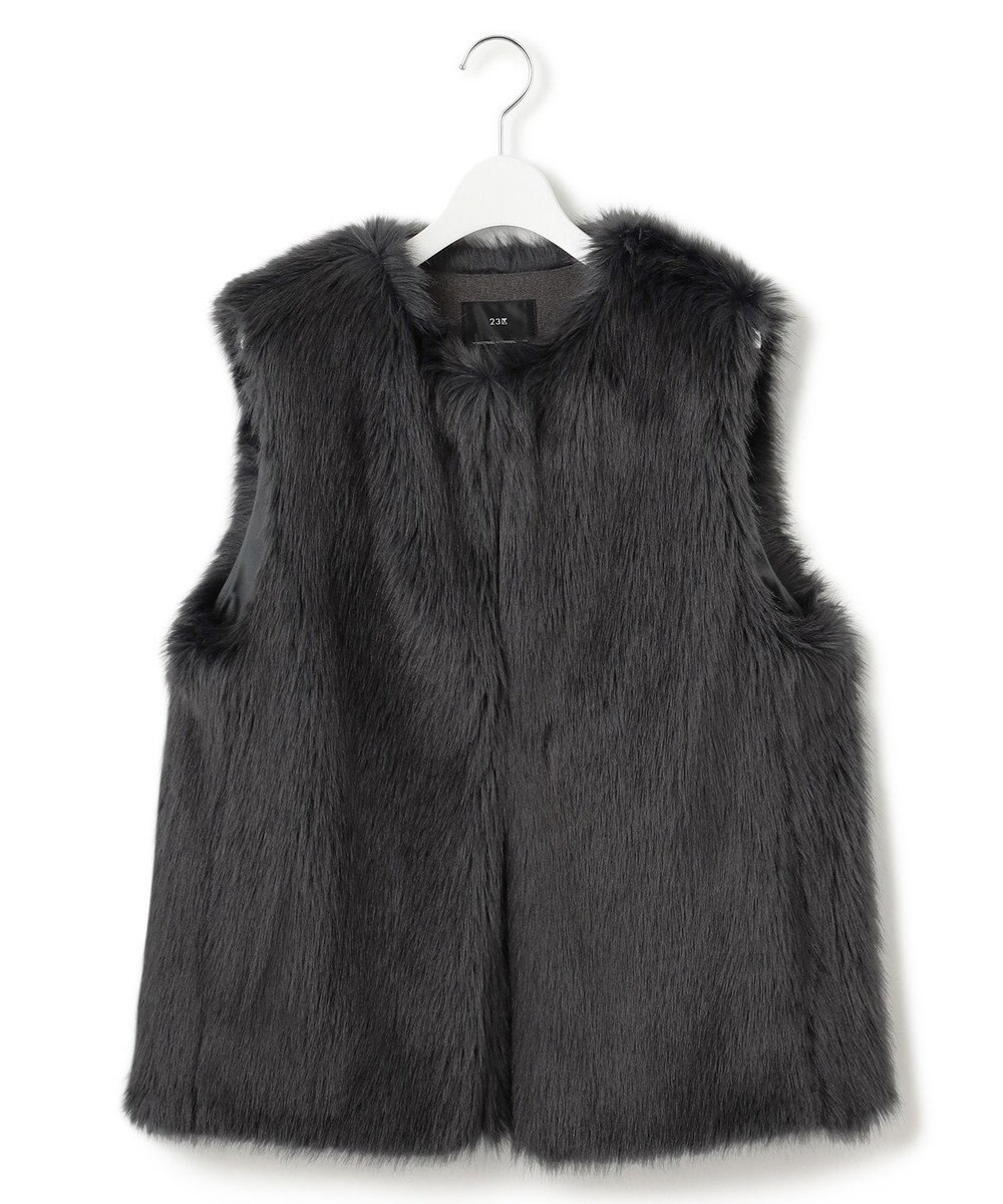 23区 L ECOPEL エコファー ジレ 