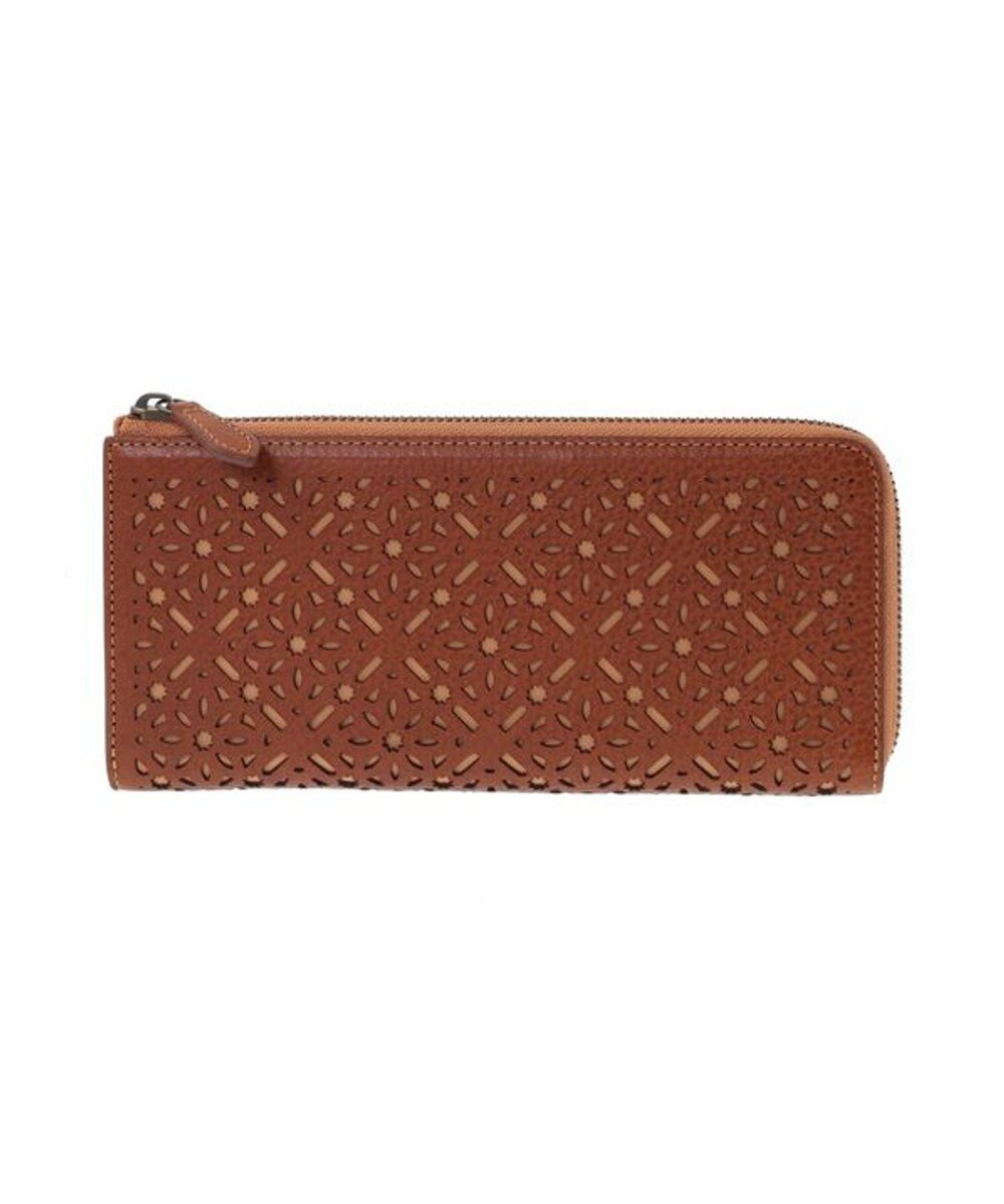 genten ダイヤカットワーク　Lファスナー長財布 