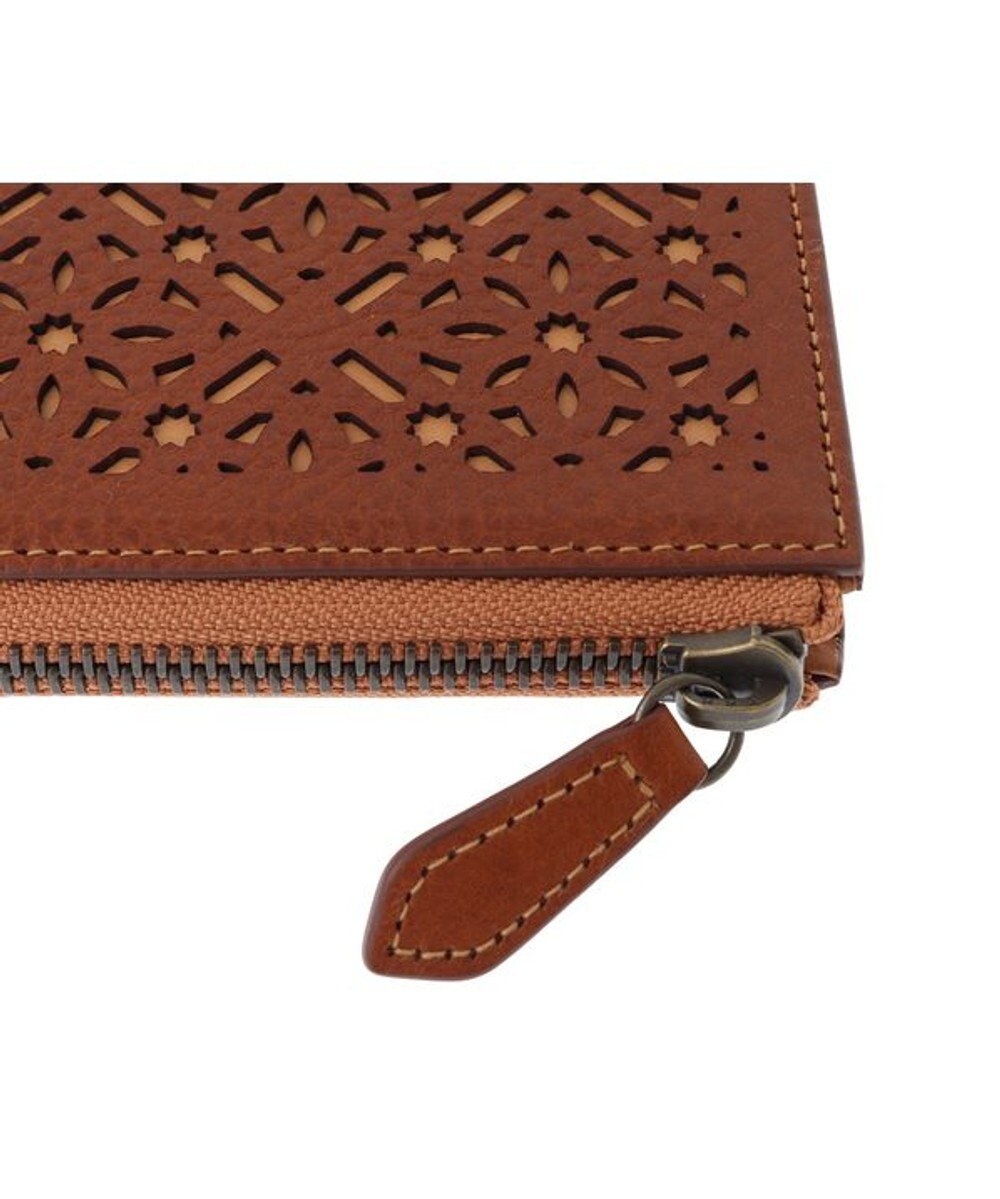 genten ダイヤカットワーク　Lファスナー長財布 