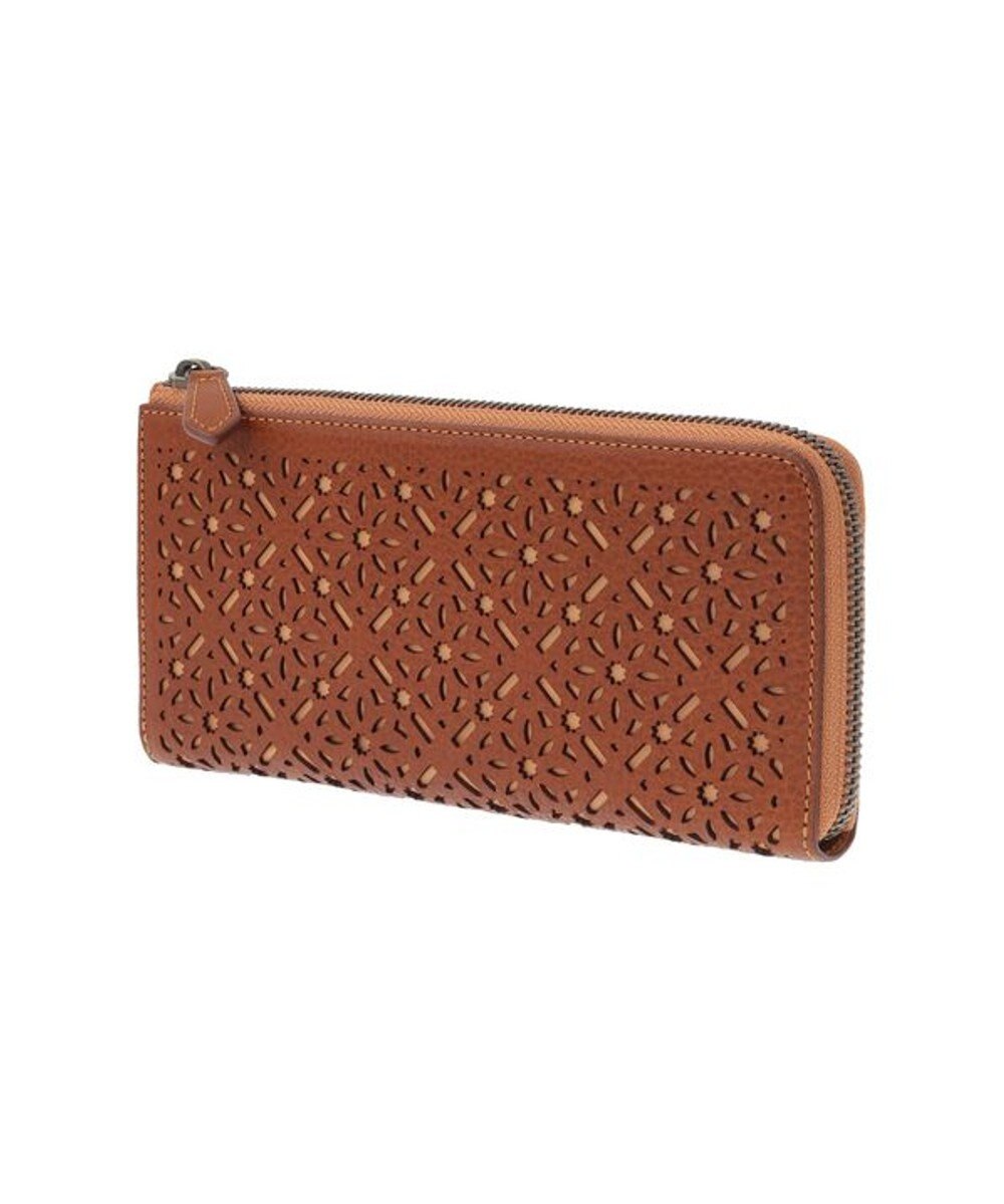 genten ダイヤカットワーク　Lファスナー長財布 
