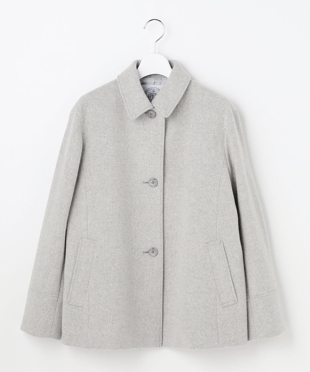 J.PRESS LADIES ショートビーバー ショート丈 ステンカラー コート 