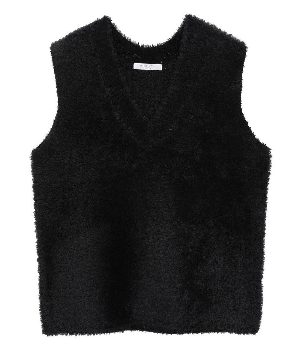 Green Parks シャギーＶネックニットベスト 