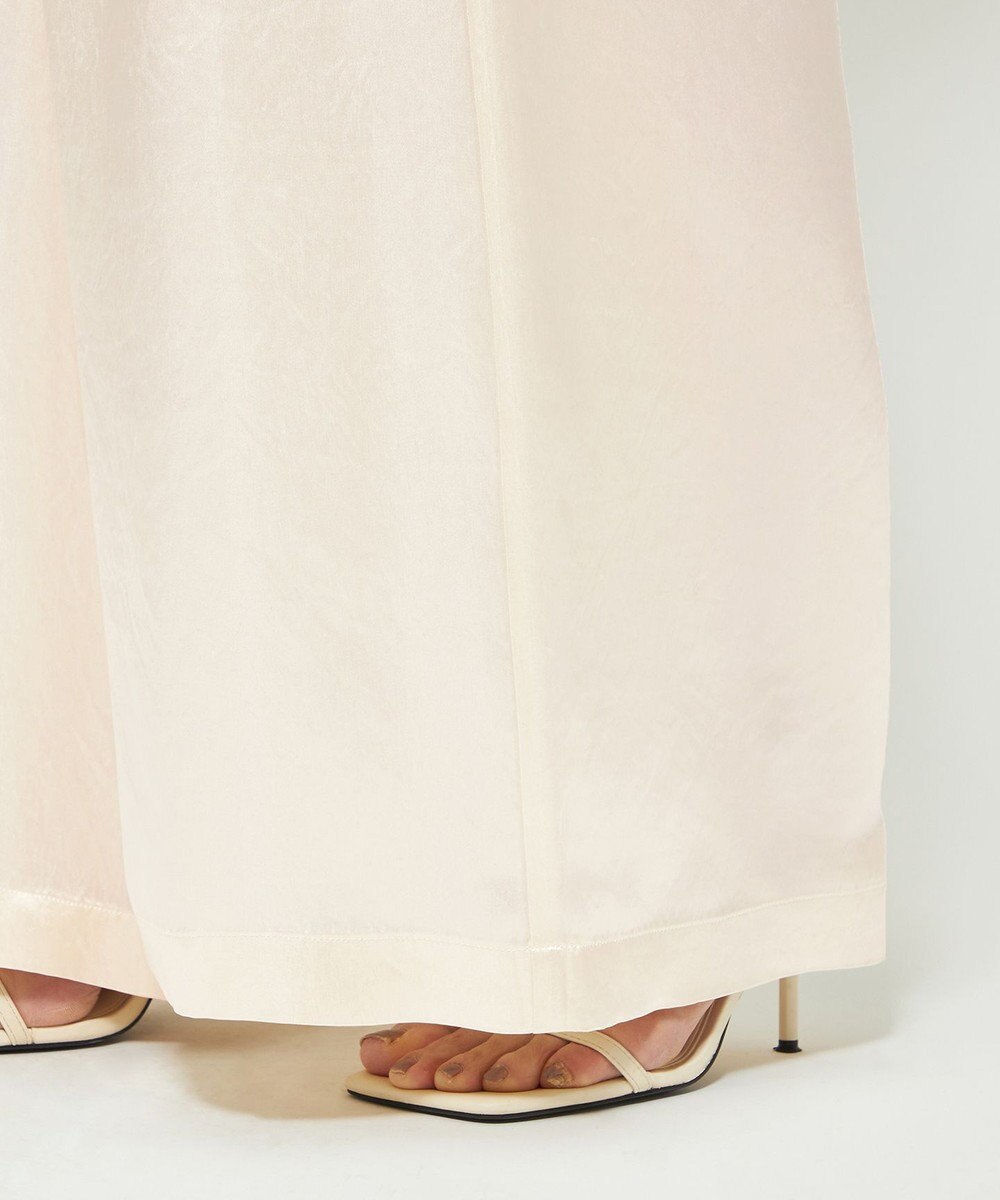 uncrave アセテートヴィンテージサテン ワイドパンツ 