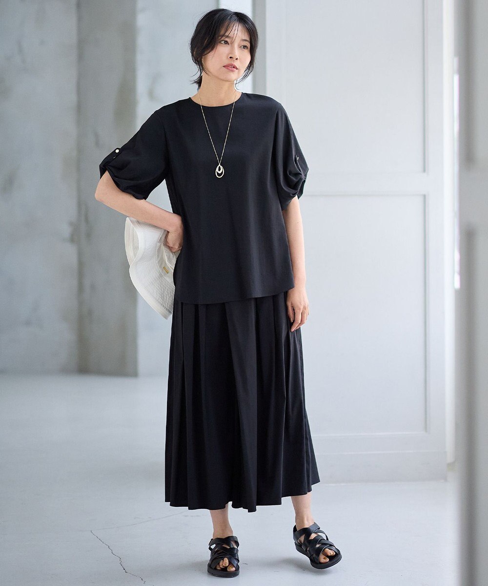 ANY 【洗濯機可能/接触冷感/UVケア】清涼リラックスブラウス 