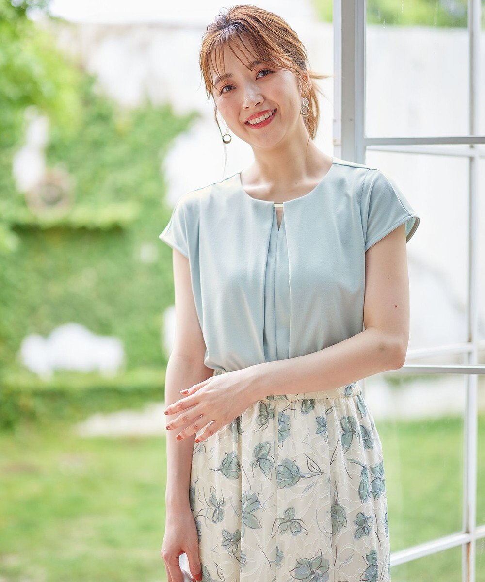 ANY SIS 【吸水速乾・UVケア・接触冷感】コンフォートジャージークリアフレンチスリーブ カットソー 