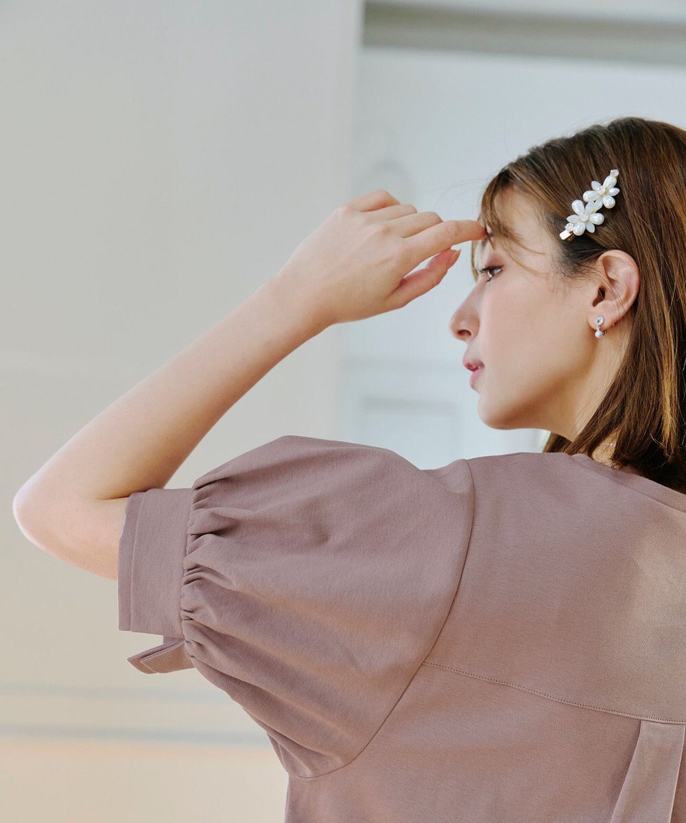 Tiaclasse 【UVケア・接触冷感】“あまラク” ボリュームパフスリーブカットソーチュニック 