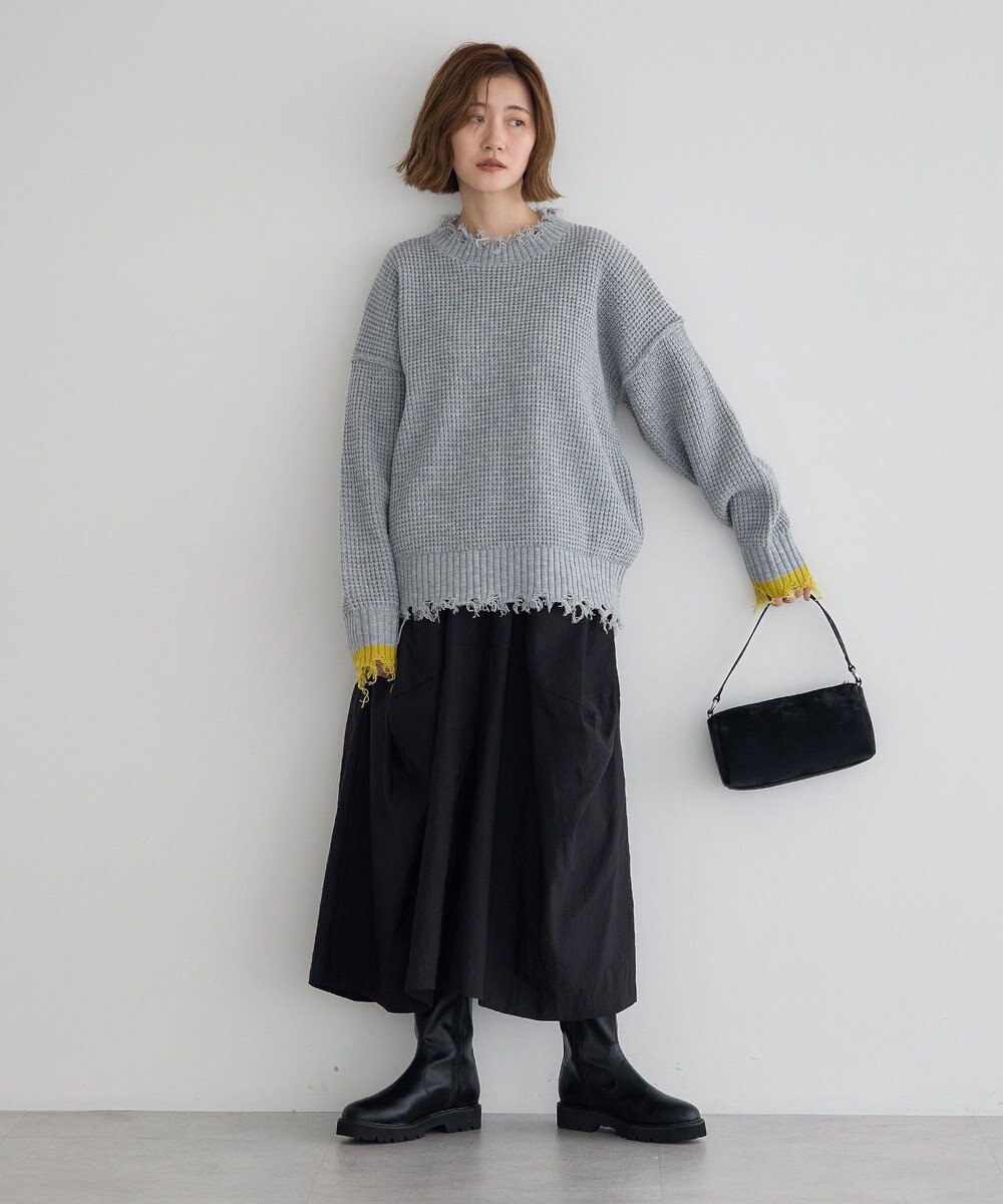 YECCA VECCA 【cache cache】シルクサテンPU筒型ショルダー 