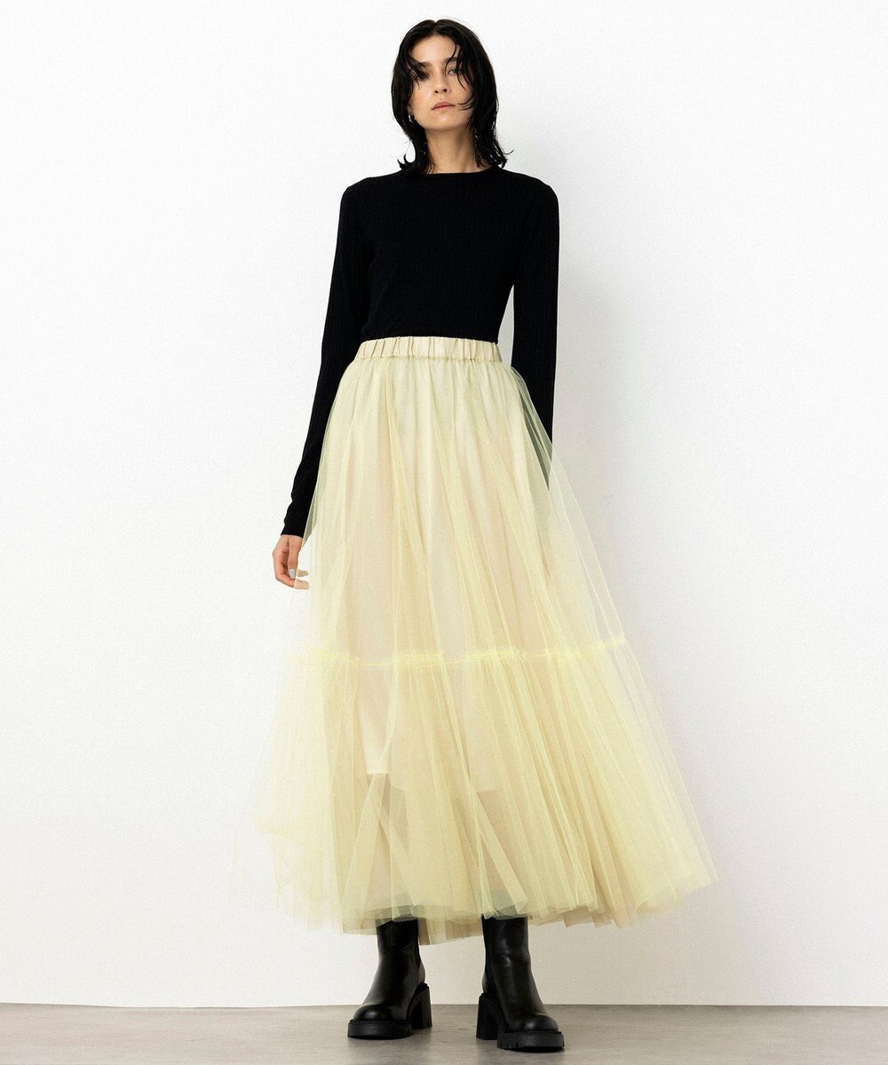 NAVE 【Nave・洗える】チュールフレアースカート 