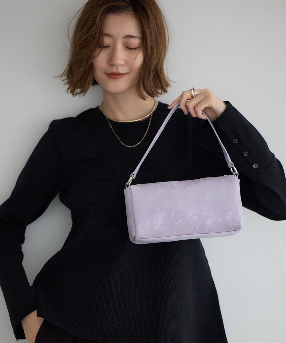 YECCA VECCA 【cache cache】シルクサテンPU筒型ショルダー 