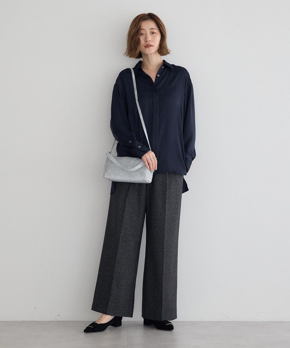 YECCA VECCA 【cache cache】シルクサテンPU筒型ショルダー 