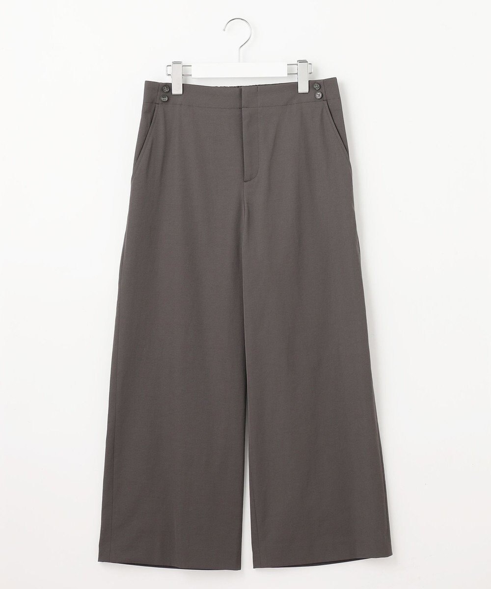 J.PRESS LADIES 【洗える・吸水速乾】麻シェルドライ セミワイド パンツ 
