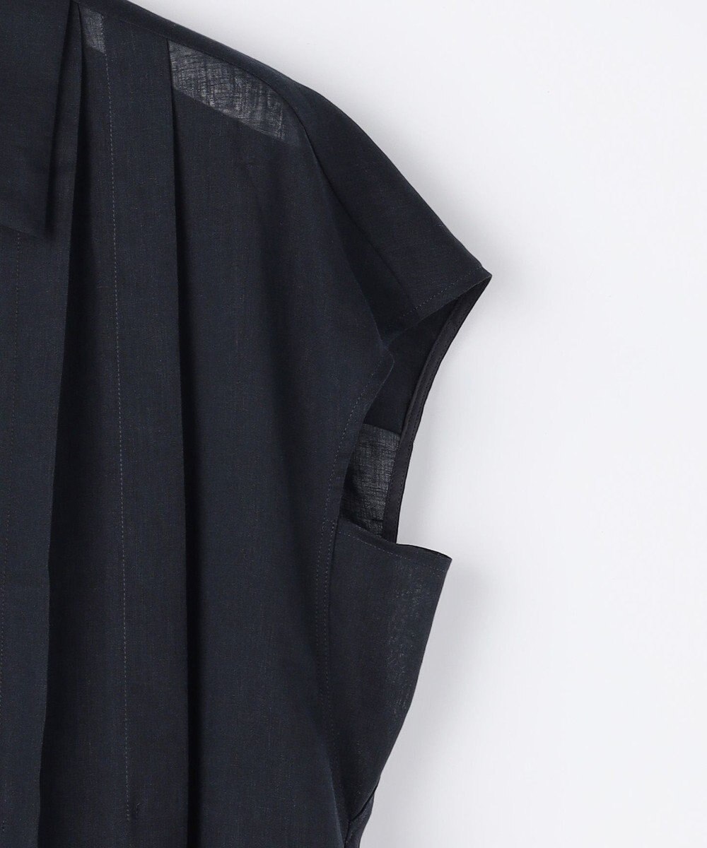 自由区 L 【17号サイズまで展開・WEB限定カラーあり】シアーラミーローンスキッパーシャツ ワンピース 