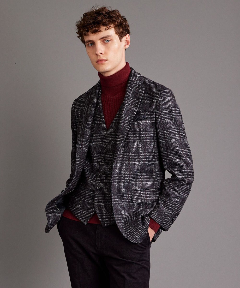 JOSEPH ABBOUD 【キングサイズ・ストレッチ】フランネルジャージ ジャケット 