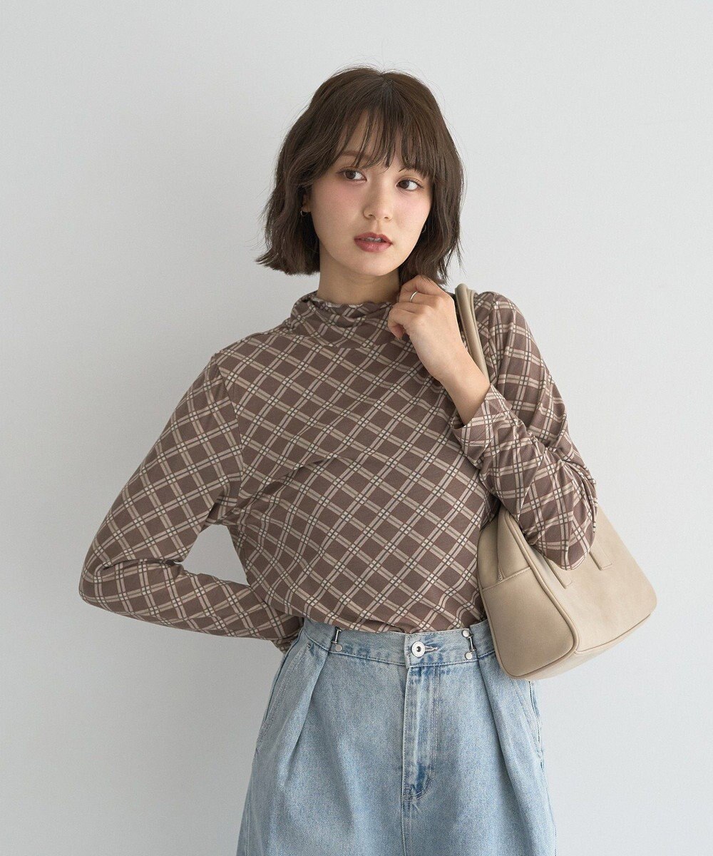 earth music&ecology 【吸湿発熱】あったかフェミニンインナー(シアーハイネック) 