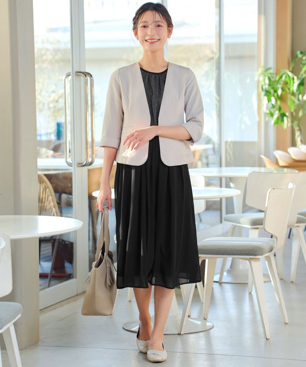 Tiaclasse L ブラウジングシフォンワンピース 