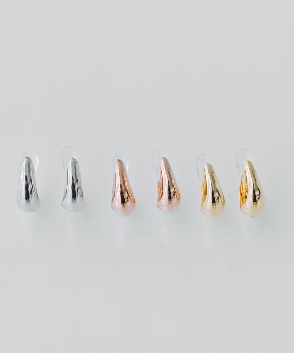 krystal fake nude 金属アレルギー対応】【痛くないシリーズ】ぷっくりモードクリスタルループフィットイヤリング シャンパンゴールド / Phoebe | ファッション通販 【公式通販】オンワード・クローゼット