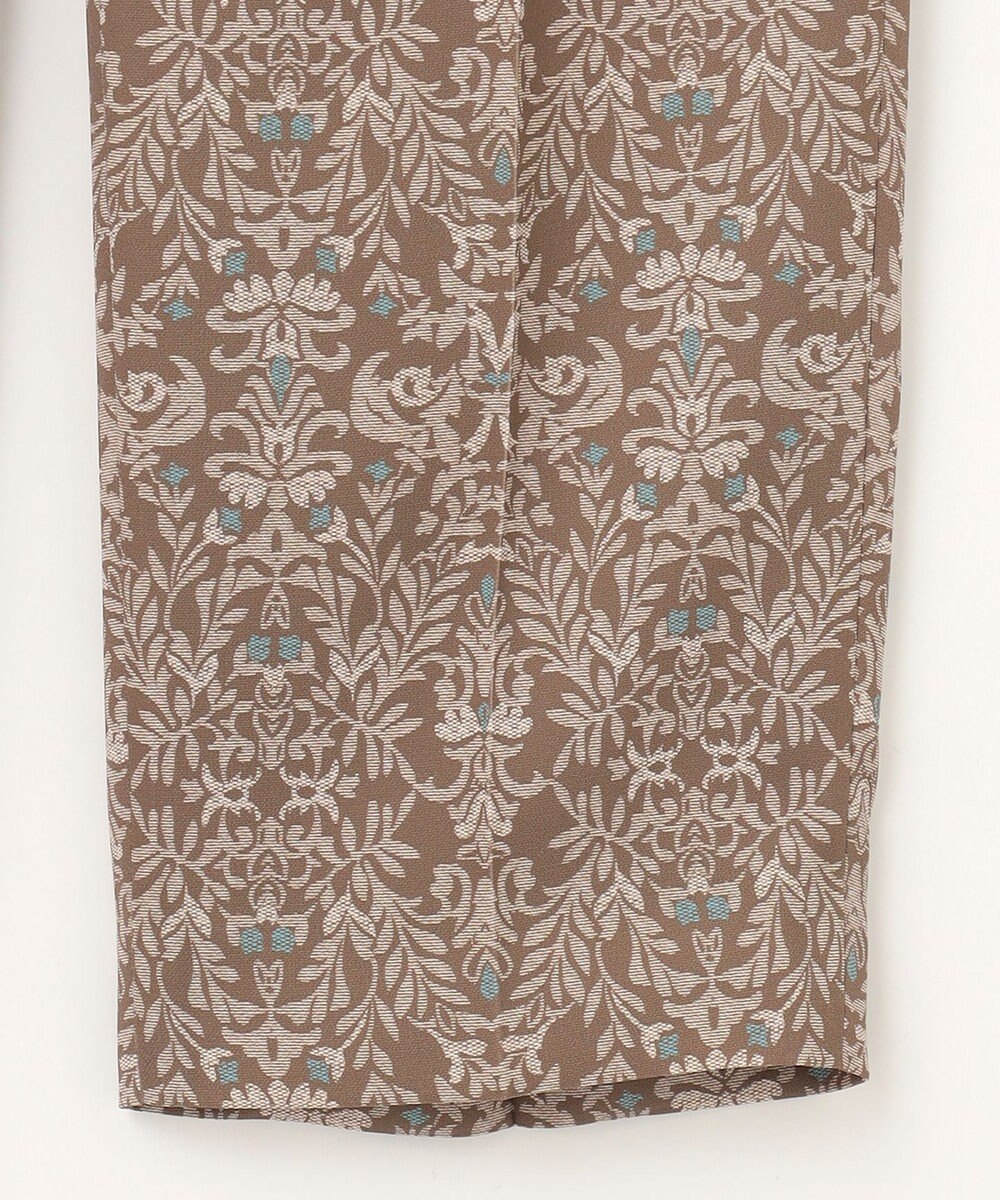 自由区 L 【洗える】ダマスクフローラルプリントテーパード パンツ 