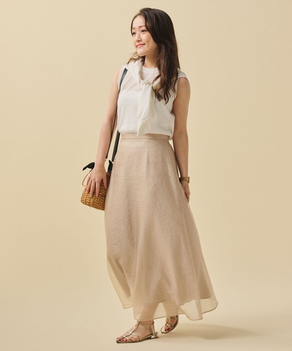 uncrave 【手洗い可】リンクルオーガンジー フレアスカート（uncrave STANDARD） 