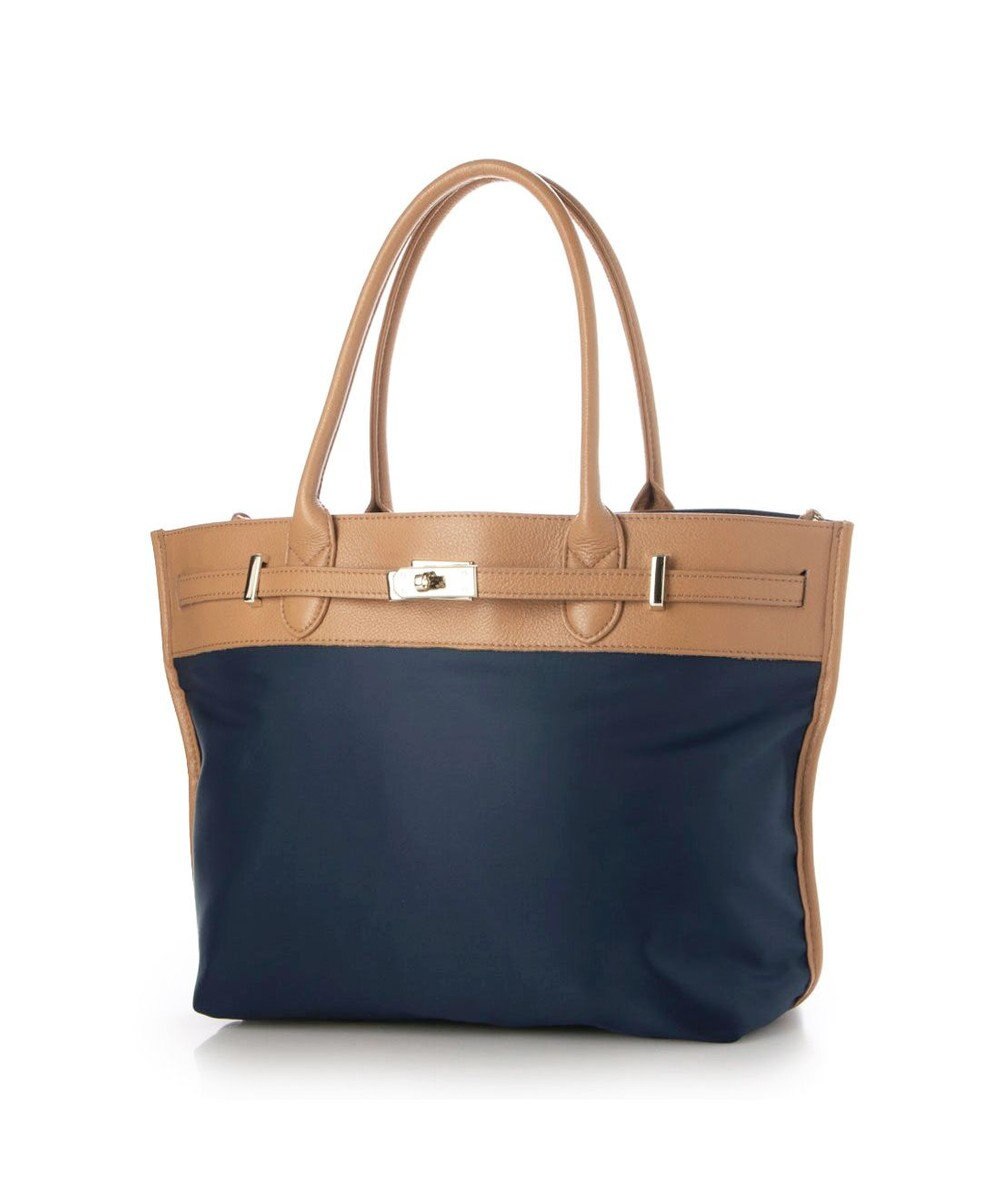 UNBILLION 【テレビ ドラマ着用アイテム】ペルケ perche / ナイロン牛革ヒネリ金具トートバッグ 