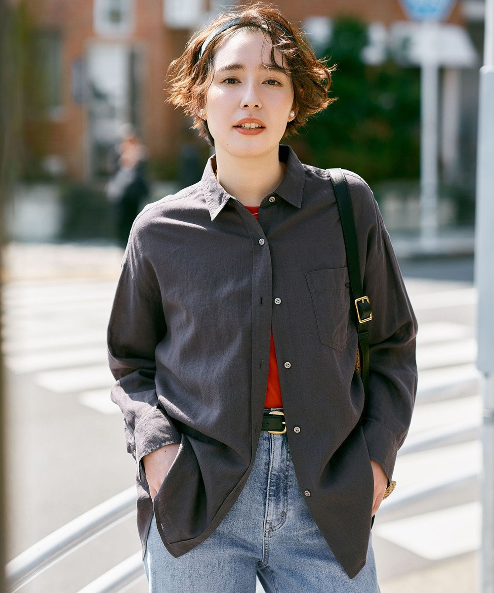 ANY 【Sサイズあり】ヨーロピアンリネンオーバーシャツ 