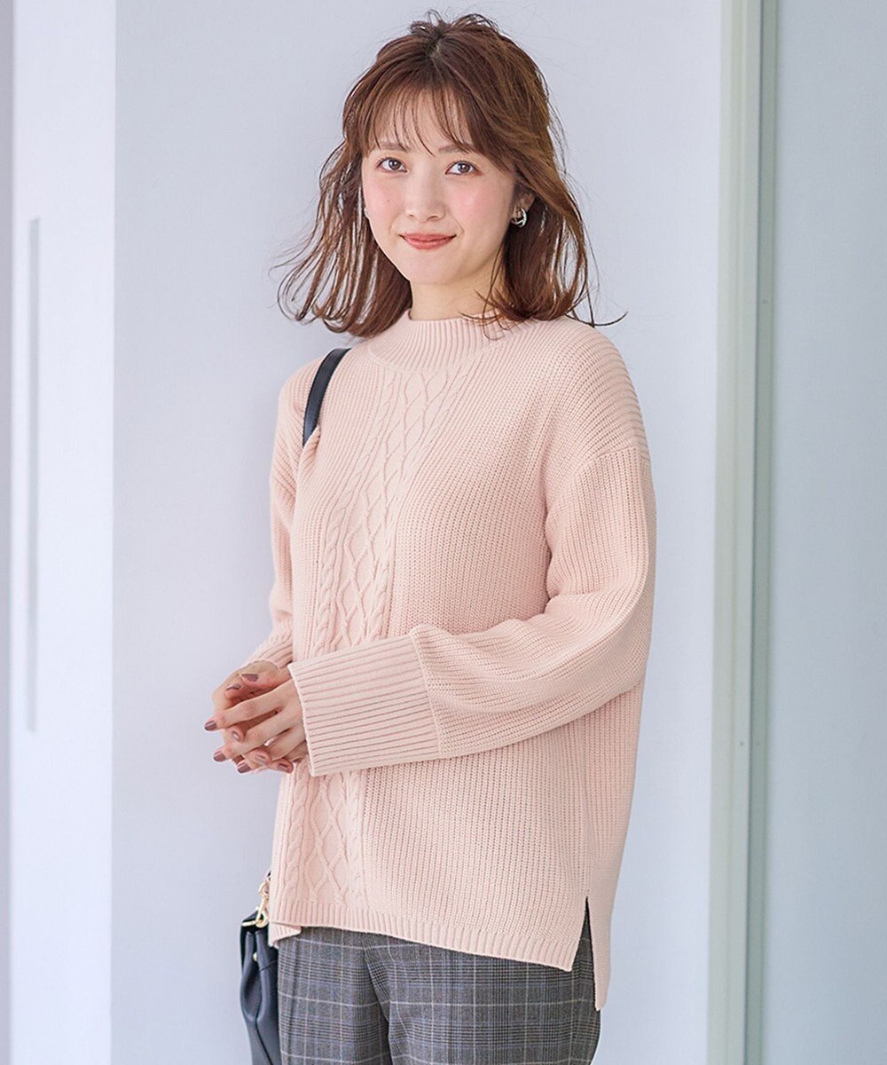 ANY SIS 【洗える】スフレアランパターン ニット 