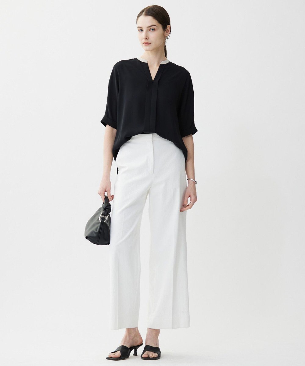 ICB 【接触冷感・UVカット・透け防止・吸水速乾・洗える】 シェルタリングドライオックス ワイドパンツ 