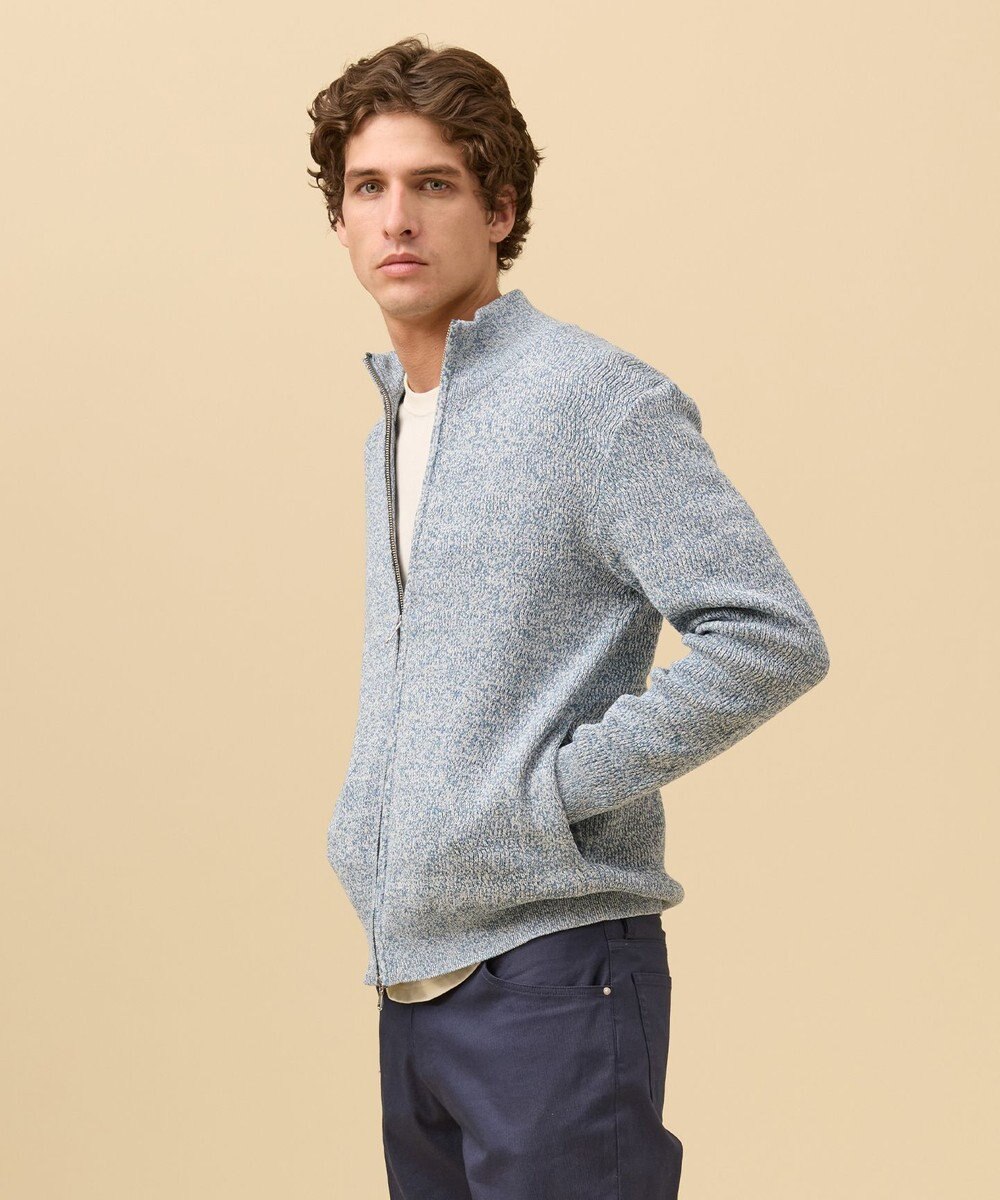 J.PRESS MEN ギマコットンフルジップ カーディガン 