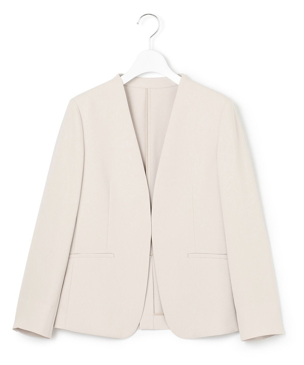 23区 S 【セットアップ対応/洗える】合繊 セットアップ ノーカラー ジャケット 