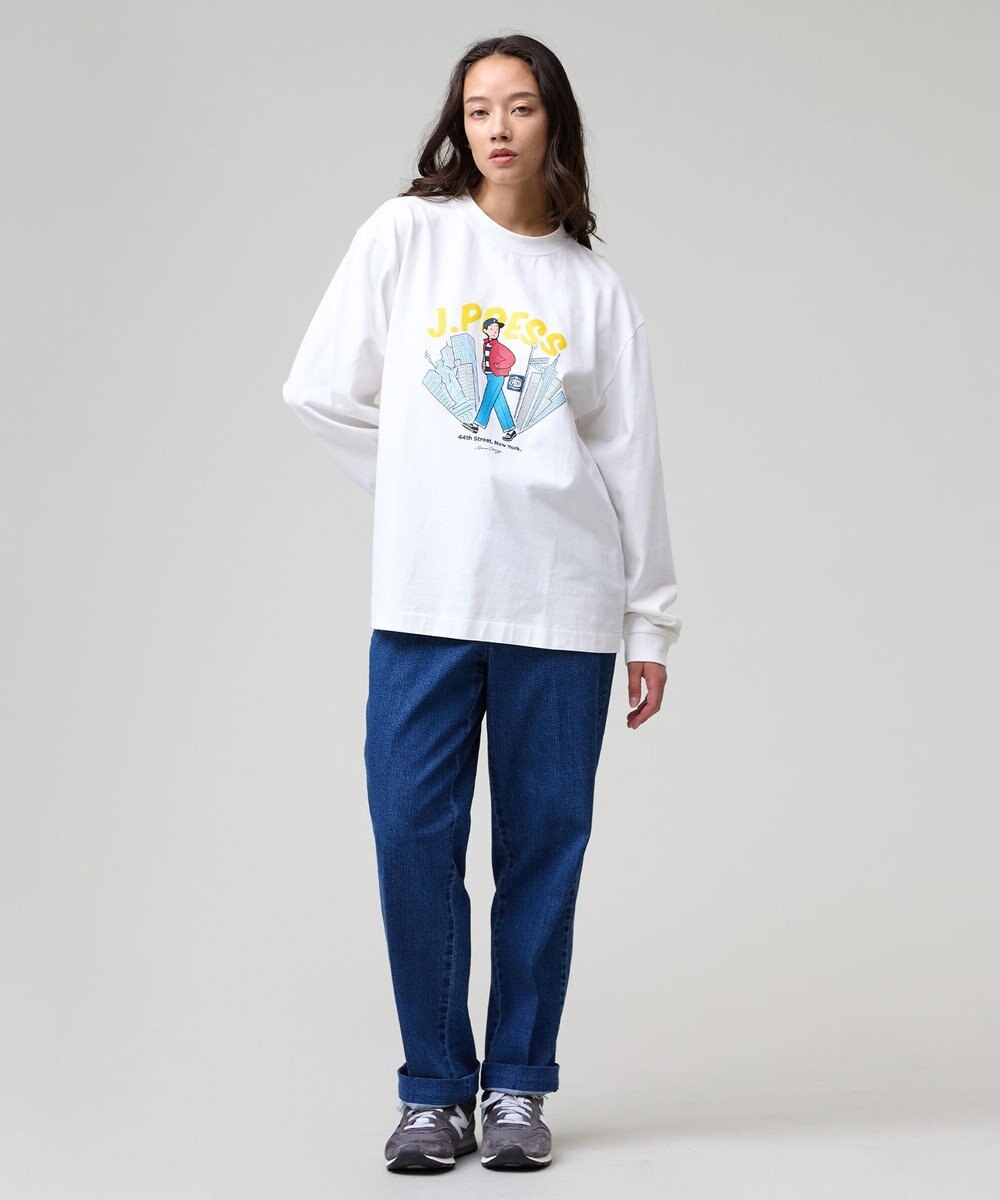 J.PRESS MEN 【AaronChang】【UNISEX】プリントロングスリーブ Tシャツ 