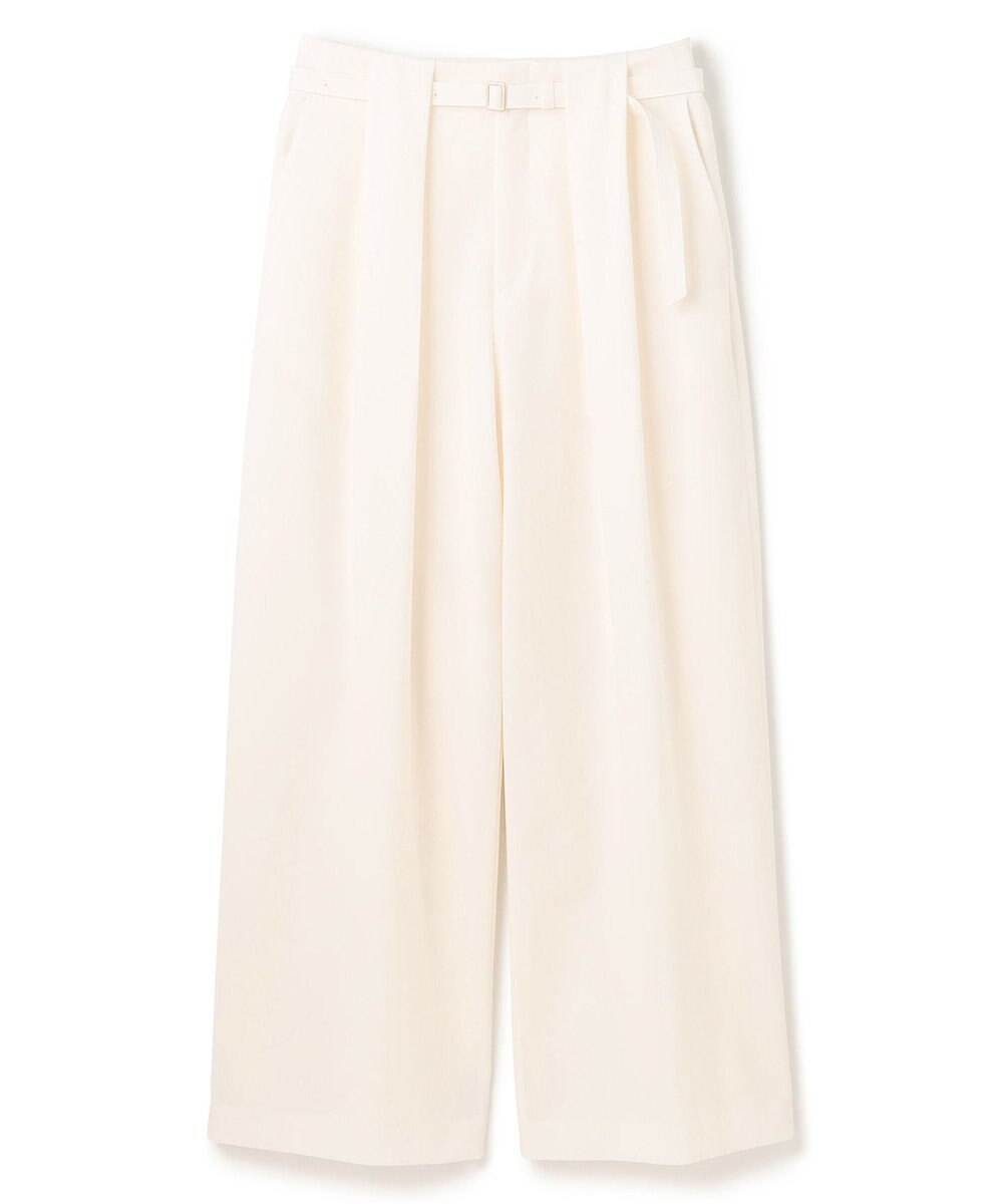 BEIGE， 【セットアップ対応・洗える・Precious 10月号掲載】ZEPHYR / ウールライクタックベルトワイドパンツ 