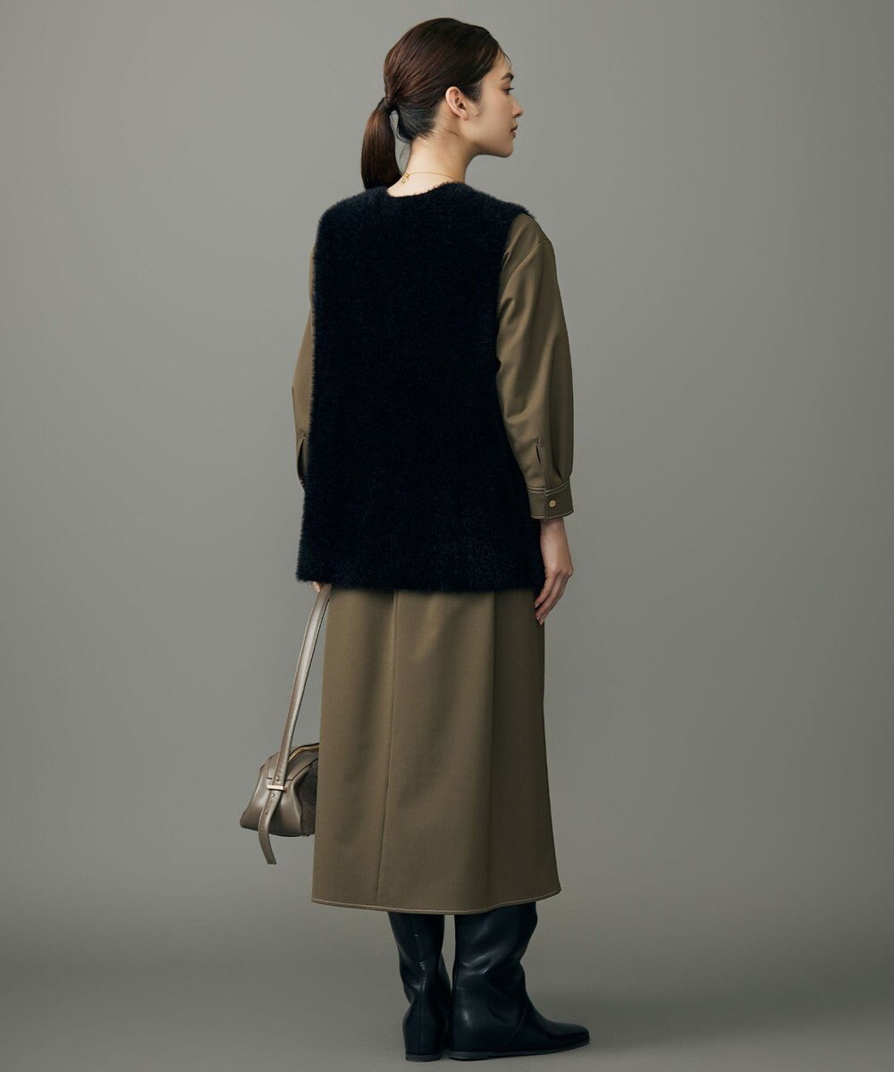 自由区 L ニットファー ジレ 