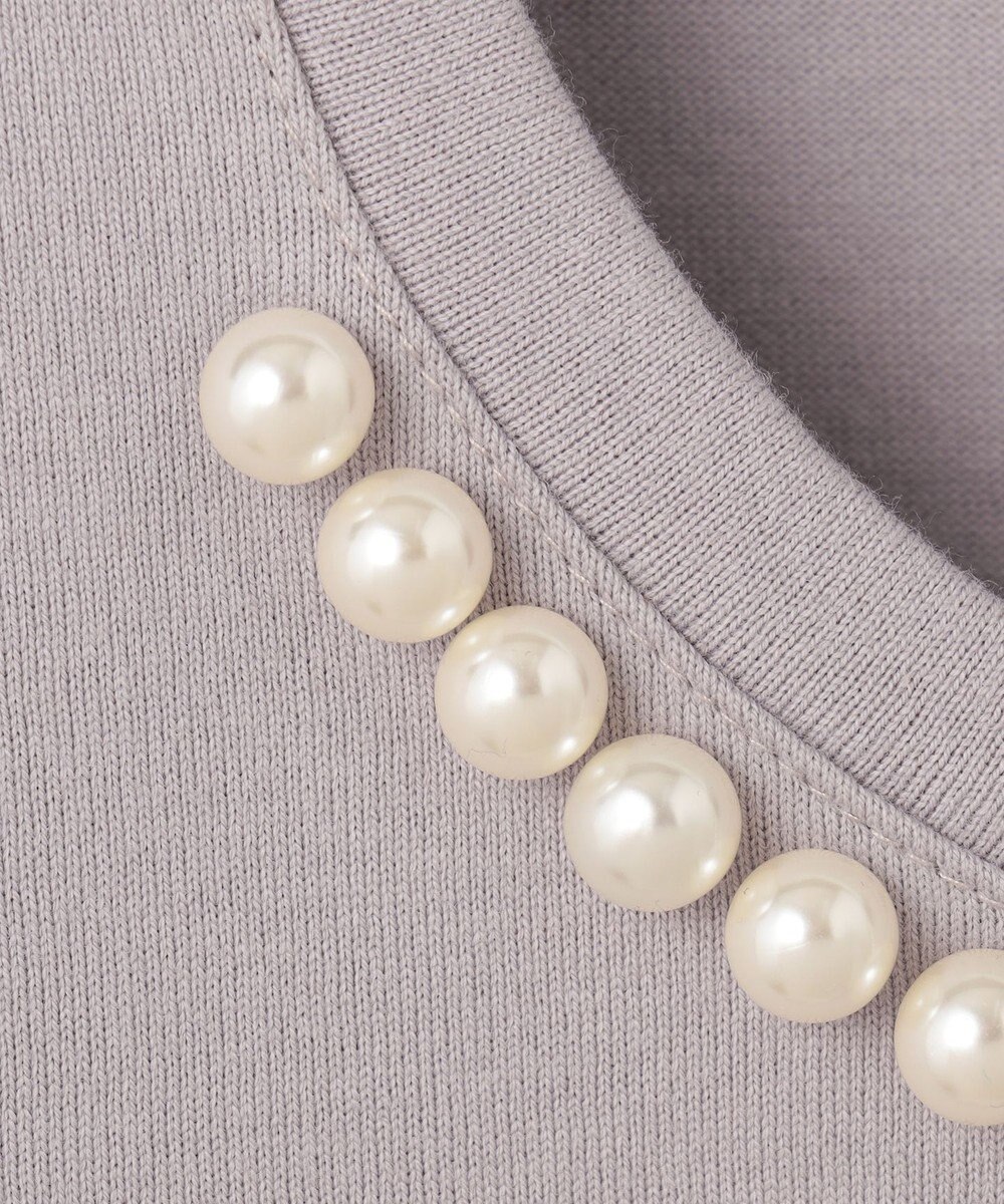 Feroux 【UVケア】パールネック Tシャツ 