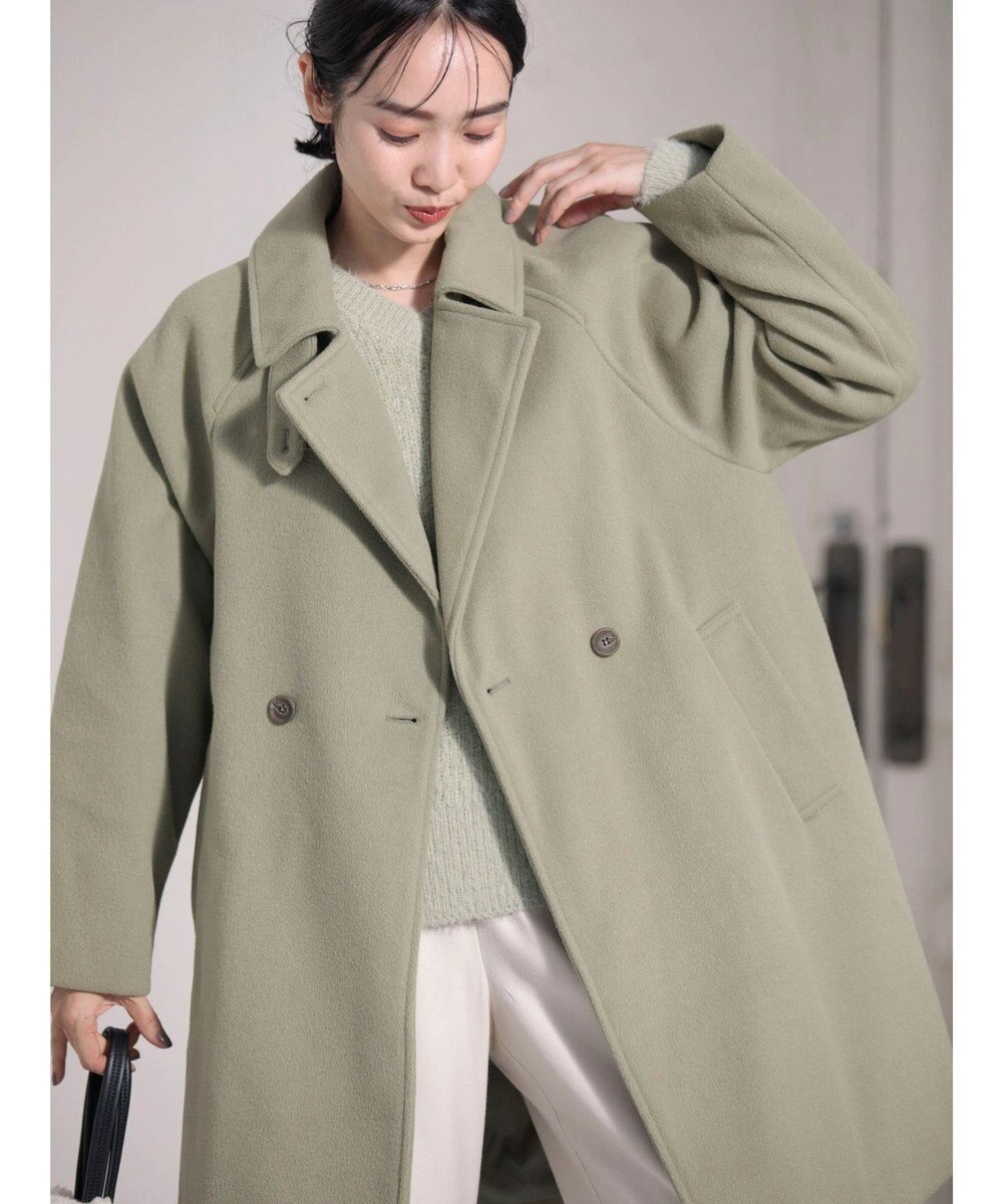 Green Parks ビーバー調テーラードカラーコート 