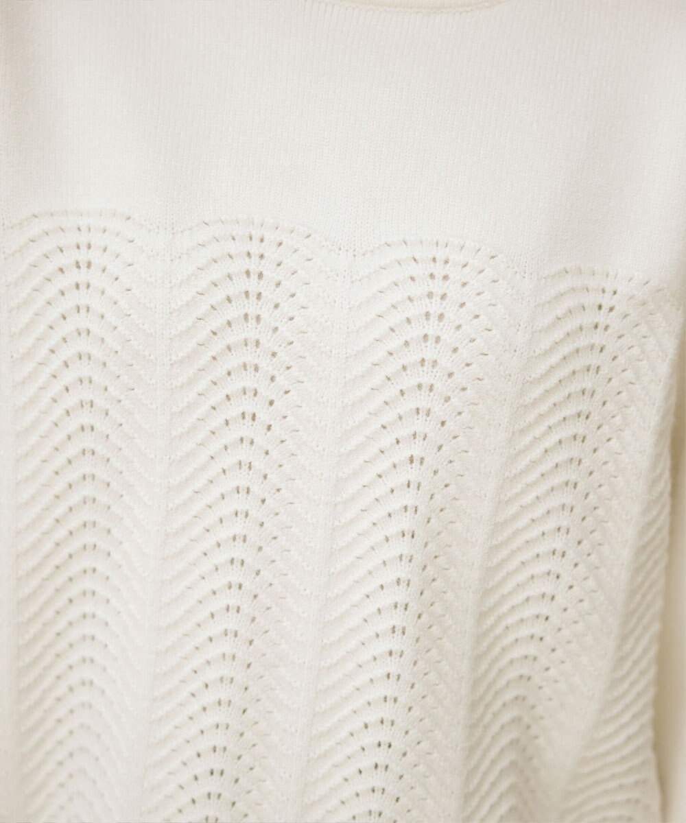 Tiaclasse 【洗える】ウェーブ編みニットプルオーバー 