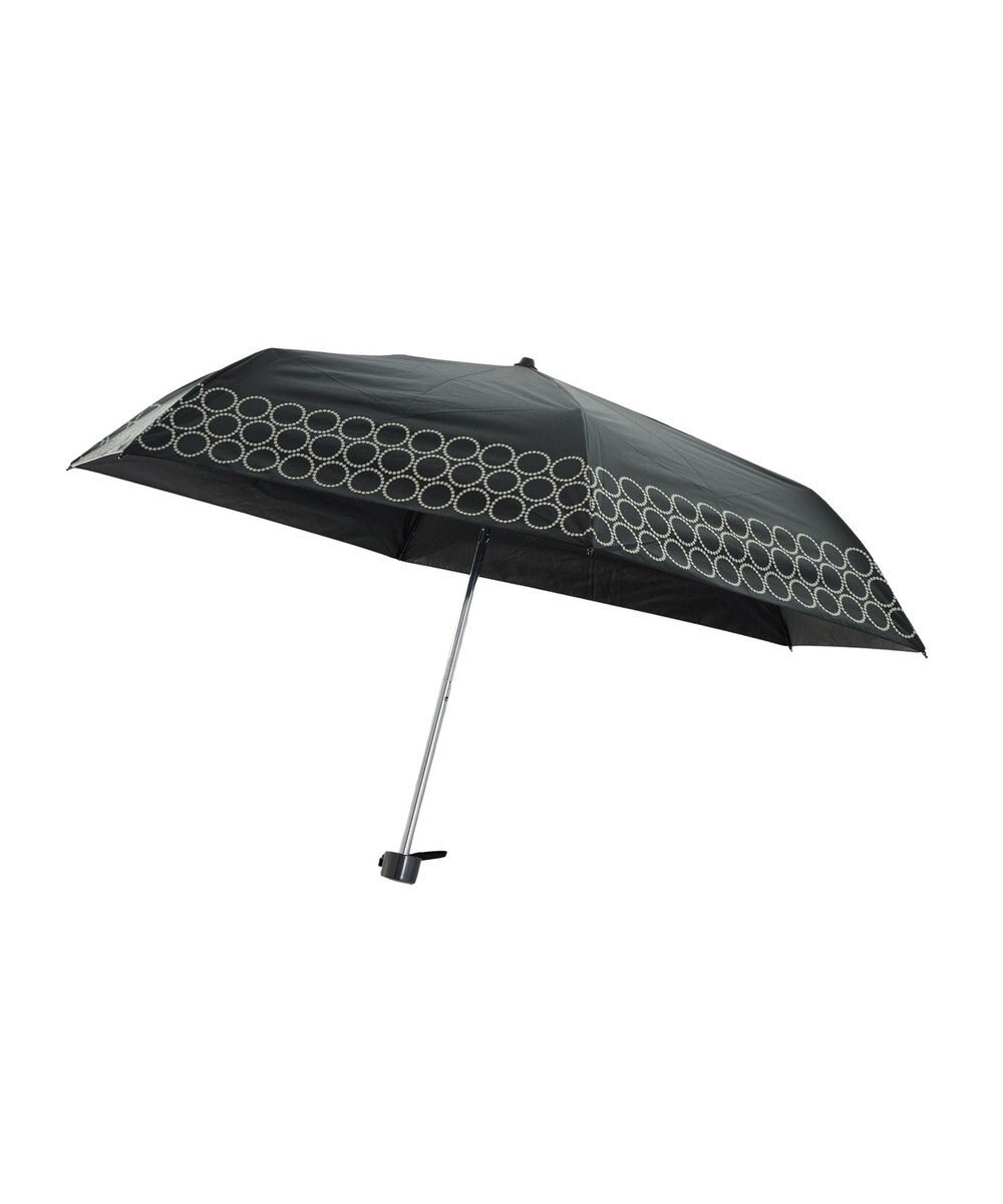 MOONBAT 晴雨兼用日傘 折りたたみ傘 まるボーダー／遮光 遮熱 UV 