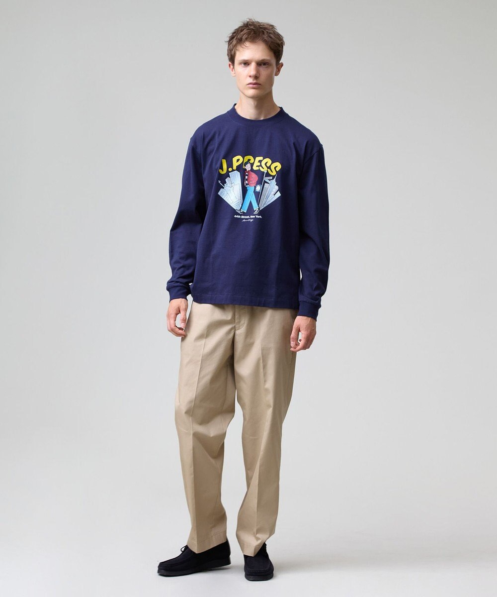 J.PRESS MEN 【AaronChang】【UNISEX】プリントロングスリーブ Tシャツ 