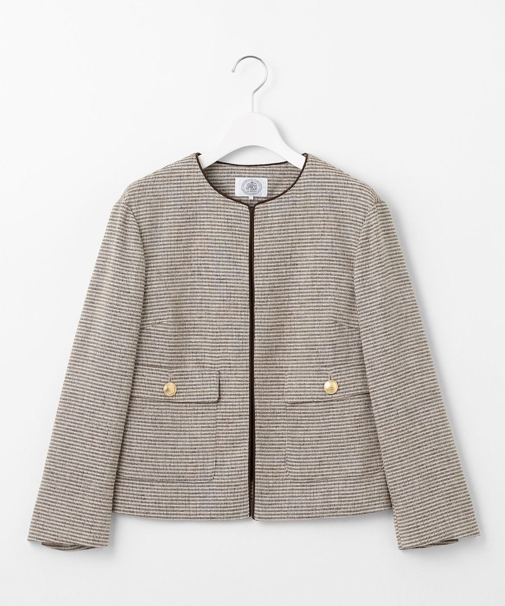 J.PRESS LADIES 【洗える】Calameraリングメッシュ ジャケット 