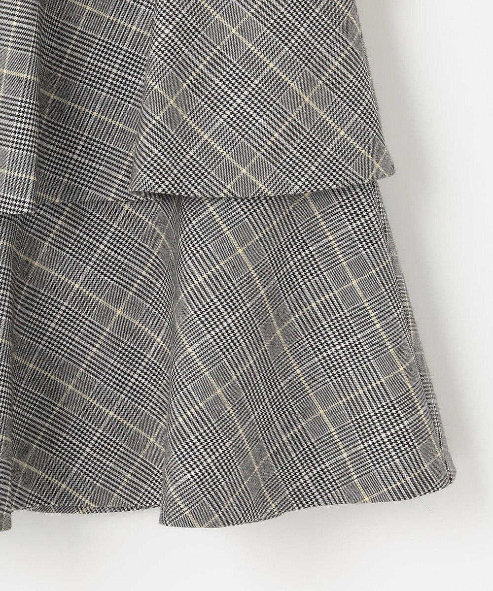 組曲 KIDS 【150-160cm】ティアードチェック スカート 