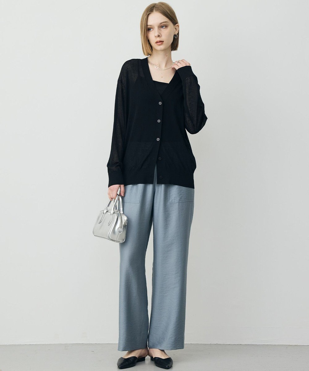 ICB 【先行予約】 リネンブレンドシアー カーディガン 