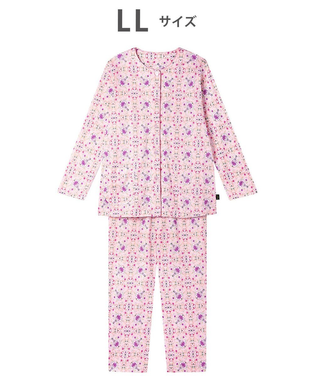 WACOAL パジャマ 長袖 長ズボン 綿100%(本体) 天竺素材 ミントン レディース NDX563 /ワコール 