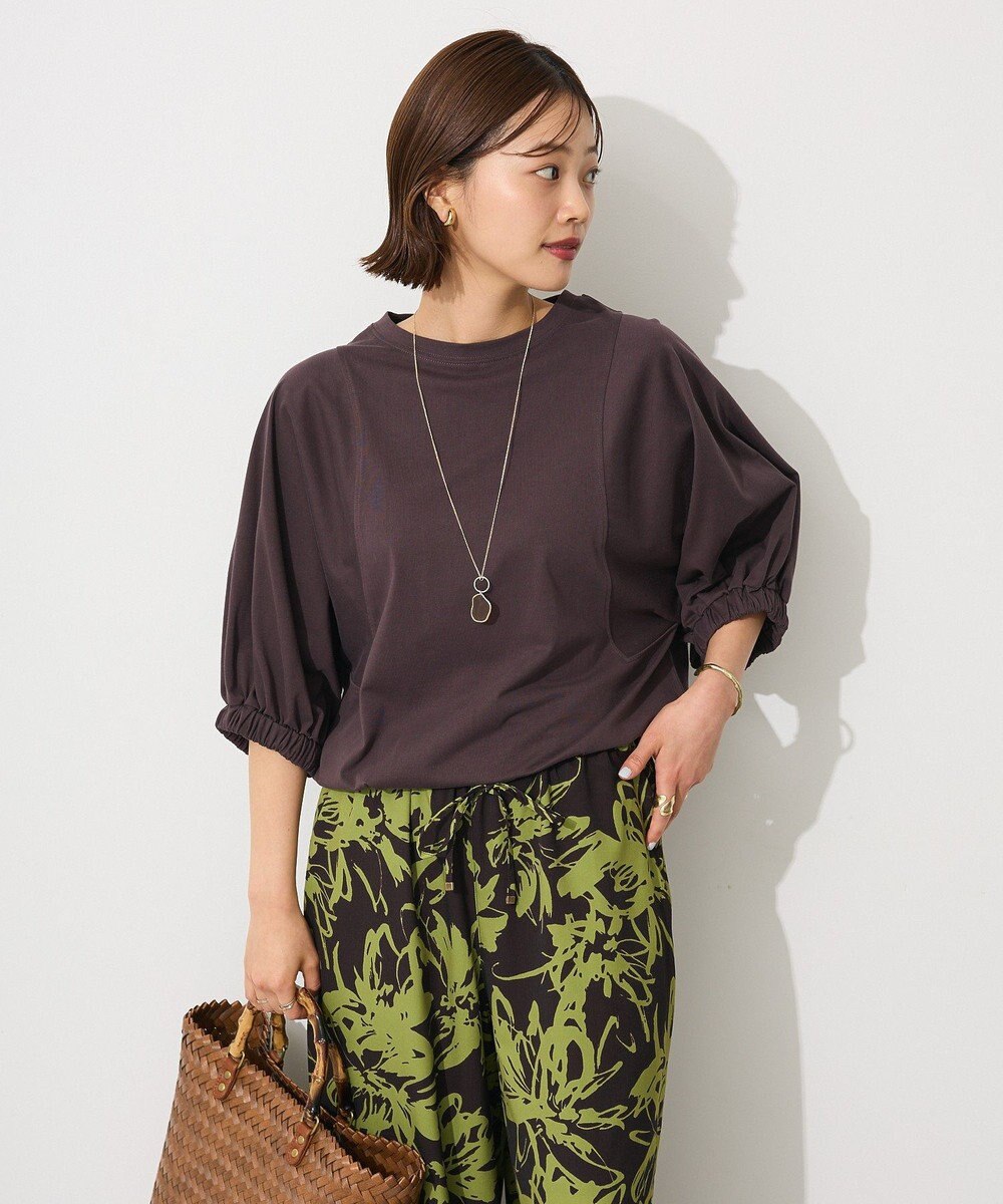 CRAFT STANDARD BOUTIQUE 接触冷感/UVカット スクエアボリュームスリーブプルオーバー 