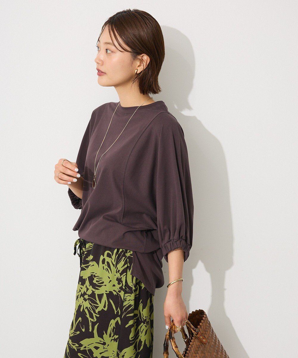 CRAFT STANDARD BOUTIQUE 接触冷感/UVカット スクエアボリュームスリーブプルオーバー 