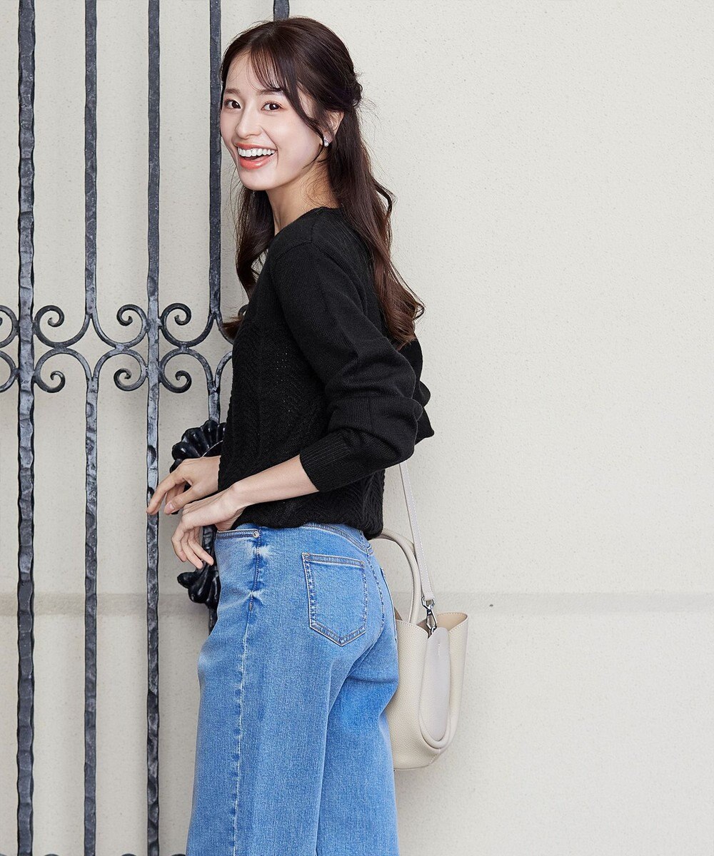 Tiaclasse 【洗える】ウェーブ編みニットプルオーバー 